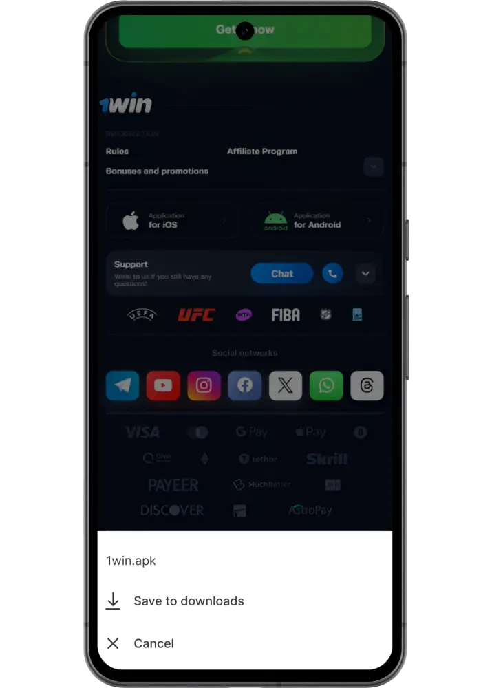 Get 1win Aviator game on Android