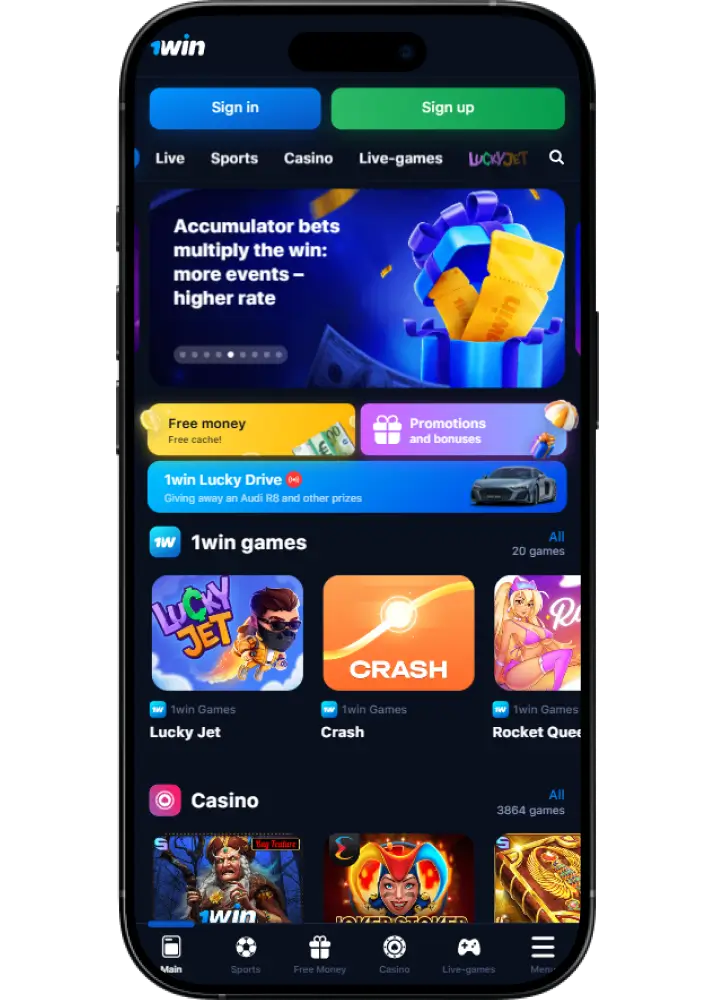1win betting app features