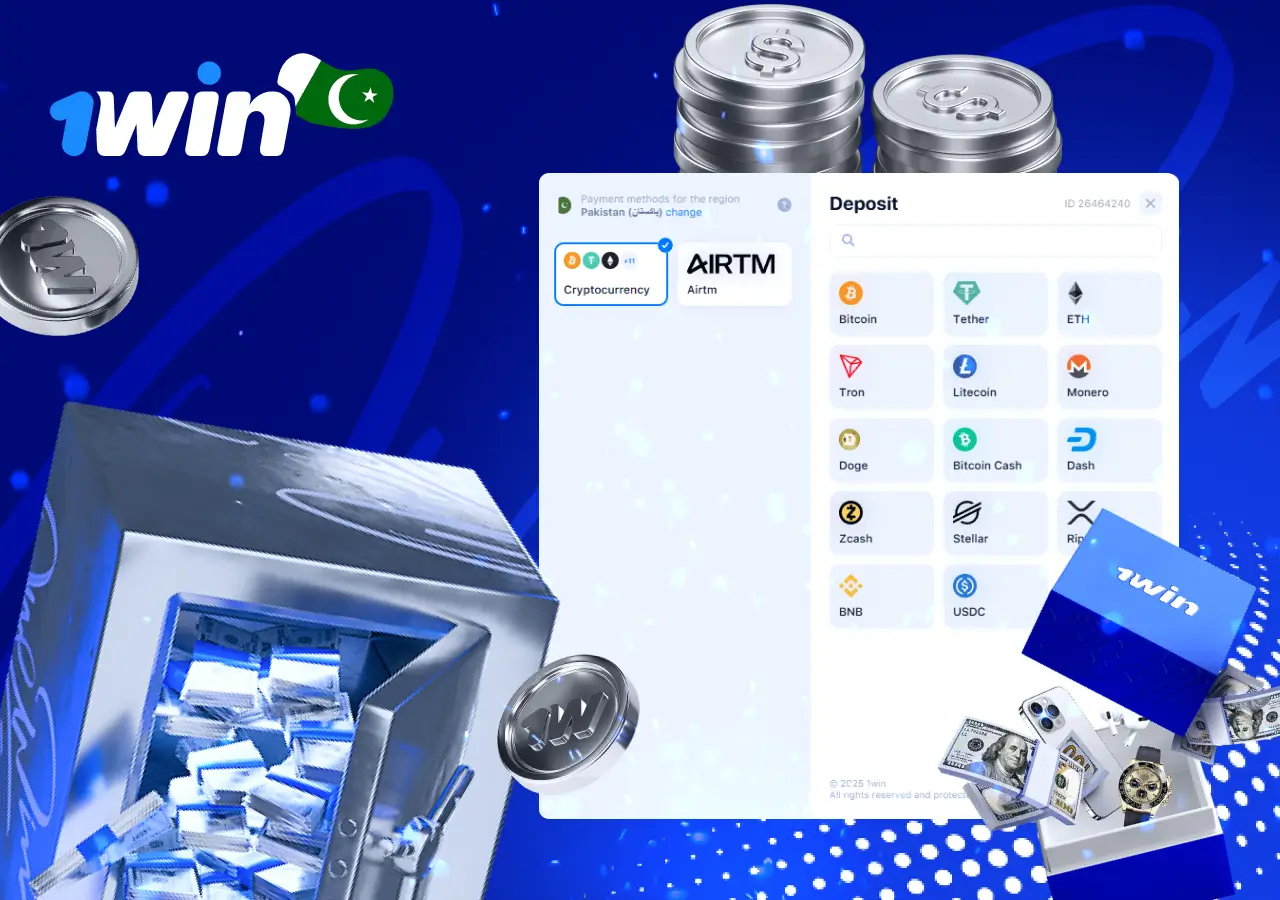 1win deposit pakistan