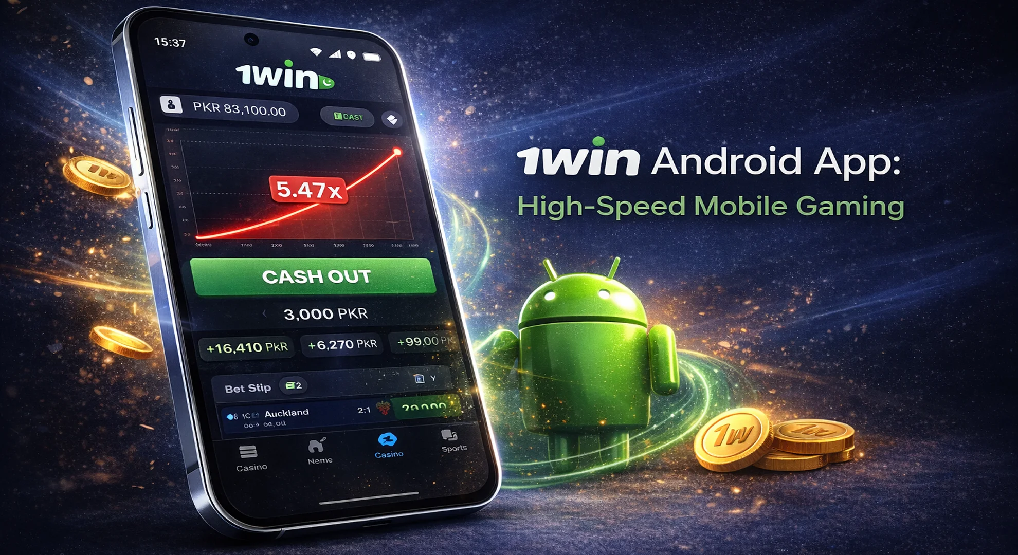 1win app Pakistan official mobile casino and sportsbook interface