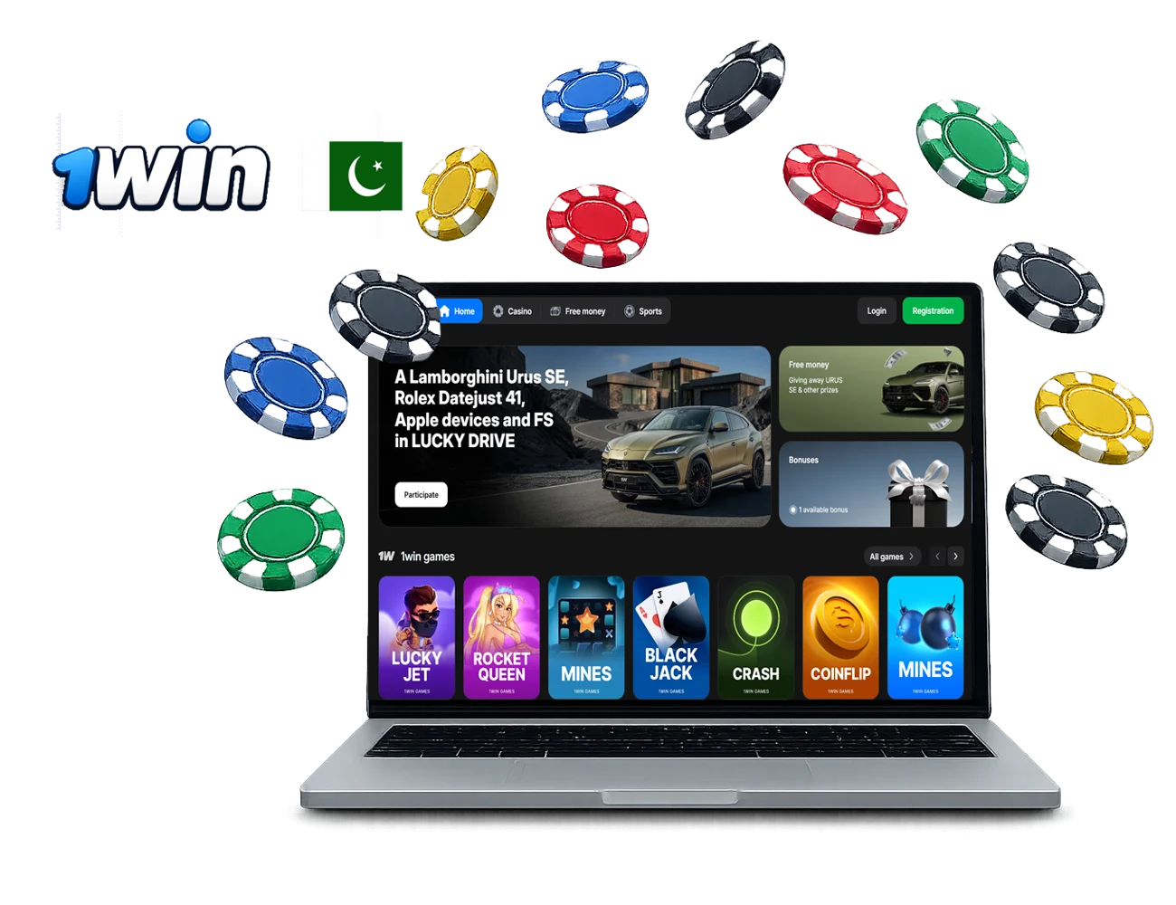 1win official casino and sports betting website for players in Pakistan on desktop and mobile