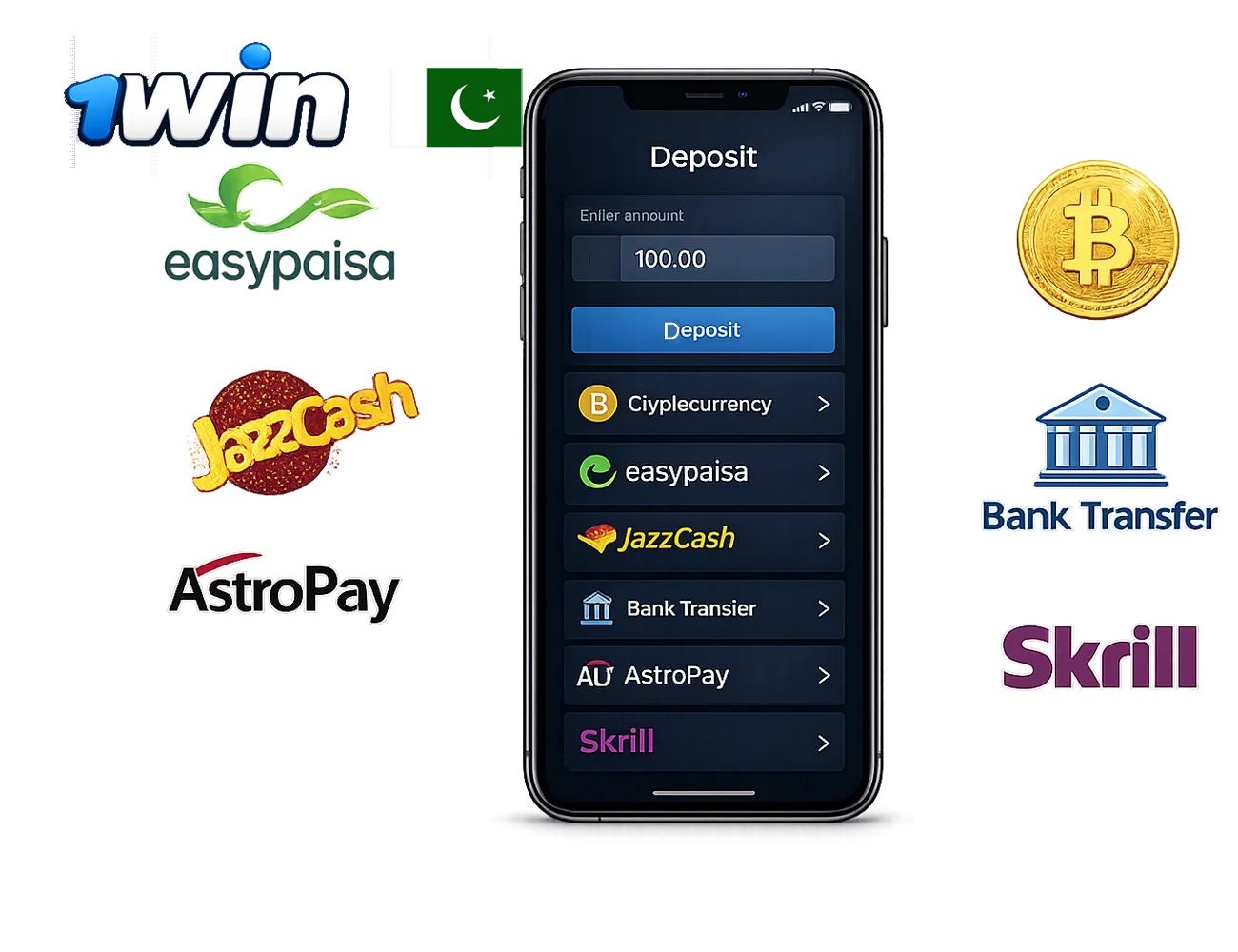 Secure deposit and fast funding options at 1win Pakistan 2026