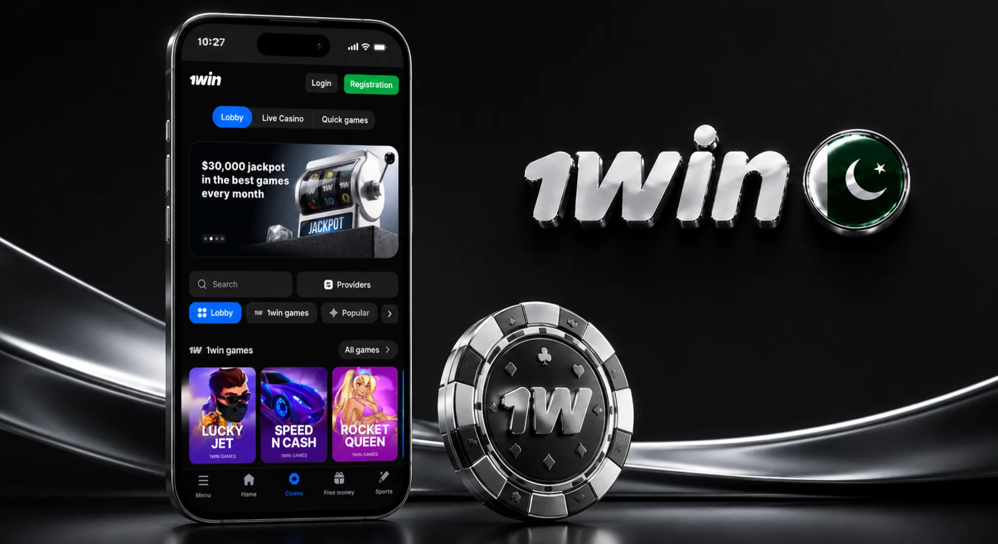 1win app casino section