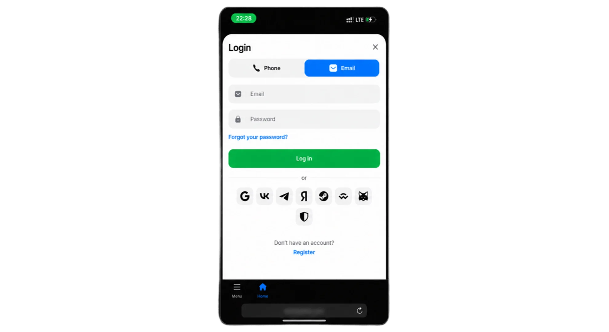 1win app login